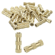 Knurled Insert Nuts, 30Pcs M3 x 16mm(L) x 5mm(OD) Thread Printing Brass Nuts Female Threaded Inserts Brass Heat Set Insert Embedment Nuts