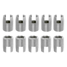 Self Tapping Threaded Inserts, 5pcs M12-1.75 Female to M16-1.5 Male 303 Stainless Steel Slotted Thread Repair Inserts Nuts, 22mm Long