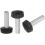 30pcs M6 x 20mm Metric Male Thread Knurled Knobs, Thumb Screw Clamping Knobs Grip Plastic Handle Hand Knobs with Threaded Stud, Black 1
