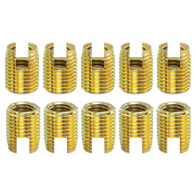 Self Tapping Threaded Inserts, 15pcs M10-1.5 Female to M14-1.5 Male Carbon Steel Slotted Thread Repair Inserts Nuts, 18mm Long