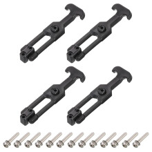 4 Set Rubber Flexible T-Handle Draw Latches 6.3 Inch Latch Hasp for Tool Box, Cooler, Golf Cart, Engineering Machine Hood, Black