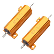 50W 6.8 Ohm 5% Aluminum Housing Resistor Screw Tap Chassis Mounted Aluminum Case Wirewound Resistor Load Resistors Gold Tone 2pcs