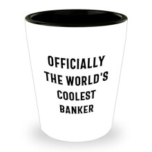 Grappig borrelglaasje voor bankiers | Uniek Vaderdagcadeau | De coolste bankier ter wereld