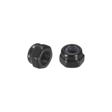 20Pcs M3 x 0.5 Nylon Insert Hex Lock Nuts, Carbon Steel Self-Locking Nylon Insert Stop Nut for Industrial Construction Fasteners, Black&Black