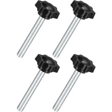 4Pcs M10 x 70mm Star Knobs, Plastic Hex Shaped Clamping Knob Screw Hand Tightening Replacement Knob for Umbrella Base Replacement knob