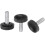 50pcs M4 x 12mm Metric Male Thread Knurled Knobs, Thumb Screw Clamping Knobs Grip Plastic Handle Hand Knobs with Threaded Stud, Black 1