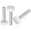 20pcs M6 x 34mm Metric Male Thread Knurled Knobs, Thumb Screw Clamping Knobs Grip Plastic Handle Hand Knobs with Threaded Stud, White 1
