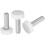 20pcs M6 x 20mm Metric Male Thread Knurled Knobs, Thumb Screw Clamping Knobs Grip Plastic Handle Hand Knobs with Threaded Stud, White 1