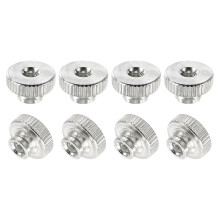 Knurled Thumb Nuts, 12Pcs M3 Carbon Steel Nut High Head Through Hole for 3D Printer Part, Silver