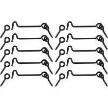 8Pcs Eye Latch Gate Door Swivel Hook,3" Cabin Hook and Eye Latch Lock with Mounting Screws for Wood Window Door, Black