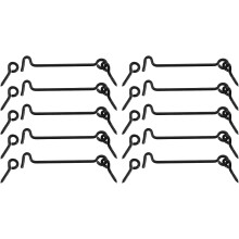 8Pcs Eye Latch Gate Door Swivel Hook,4" Cabin Hook and Eye Latch Lock with Mounting Screws for Wood Window Door, Black
