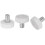30pcs M5 x 8mm Metric Male Thread Knurled Knobs, Thumb Screw Clamping Knobs Grip Plastic Handle Hand Knobs with Threaded Stud, White 1