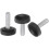 30pcs M4 x 16mm Metric Male Thread Knurled Knobs, Thumb Screw Clamping Knobs Grip Plastic Handle Hand Knobs with Threaded Stud, Black 1