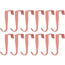 Over The Door Hook,12 Pack - Carbon Steel Cabinet Door Single Hooks, Metal Door Hanger for Home Kitchen Decoration (Red)