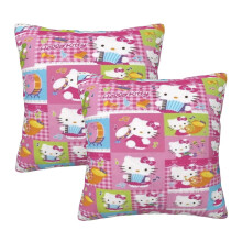 Fundas de cojín Hello Kitty, paquete de 2 fundas de almohada para sofá cama o sala de estar, 40 x 40 cm (16" x 16").