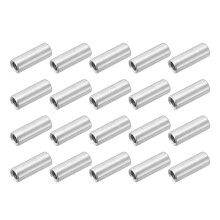 M4x0.7mm Round Coupling Nuts, 25 Pcs 304 Stainless Steel Connector Nuts Fasteners Rod Bar Stud 16mm for Industrial Construction Fasteners, Silver