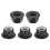 100Pcs M10 Aluminum Alloy Nylon Insert Lock Nuts, Black, Flange, Socket Head 1