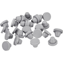 25Pcs Silicone Plugs, Grey, 8-8.5mm Hole Size, Set of 25