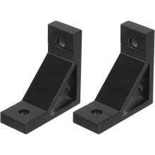 2Pcs 90 Degree Angle Aluminum Profile Corner Brackets, Corner Brace Joint Connectors for 3030 Series (Black)