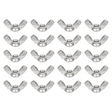 1/4"-20 Wing Nut 100 Pcs, 304 Stainless Steel Butterfly Wing Nuts Fasteners Parts Hand Twist Tighten Wing Nuts for Machinery Electronic Equipment DIY,