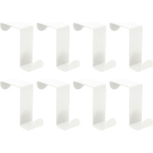 Over The Door Hooks,8pcs - Stainless Steel Door Hangers Hooks, S-Shaped Double Hooks for Hanging Clothes, Hats, Towels (White)