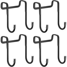 Cabinet Hooks,4pack 2.87" - Over The Door Drawer Cabinet Hook, Multi-Purpose Hooks for Kitchen, Bathroom, Drawers, Closet (Black)
