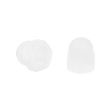 M6x1.0 Acorn Cap Nuts, 50Pcs Nylon Dome Cap Head Acorn Nut Hardware Nuts for Bolt Cover, White