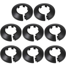32mm Pipe Cover Decoration PP Plastic Water Pipe Escutcheon Black 8pcs