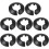 32mm Pipe Cover Decoration PP Plastic Water Pipe Escutcheon Black 8pcs 1