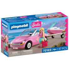 PLAYMOBIL 72123 Barbie Convertible & Jet Ski, 37 pieces, Suitable for ages 4 and up
