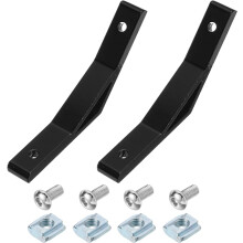 2Set 135 Degree Angle Aluminum Profile Corner Bracket, Corner Brace Joint Connectors for 2020 Series with Bolts Nuts (Black)