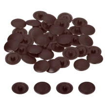 40PCS Screw Cap Covers, 12mm Waterproof Plastic Screw Decorative Caps for Phillips Cam Lock Nuts Self-Tapping Screws, Dark Brown
