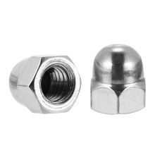3/8"-16 Acorn Cap Nuts, 20Pcs 316 Stainless Steel Dome Cap Head Acorn Nut Hardware Nuts for Bolt Cover, Silvery
