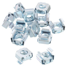 5/16-18 Cage Nut, 15Pcs Snap-in Cage Nuts, Carbon Steel Zinc Plated Metric Nut for Server Rack Cabinet, Silver