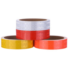 Reflective Tape, 25mm x 3 Meters, 9.8ft Outdoor Waterproof Warning Tape for Bikes, RV, and Boat Striping Marking, Yellow, White, Red, Orange, 4 Roll