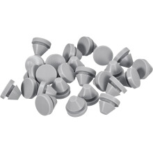 25Pcs Silicone Plugs, Grey, 9-10mm Hole Size, Set of 25