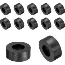 12pcs Rubber Spacers 25mm OD, 12mm ID, 10mm Height Round Anti Vibration Spacer Rubber Bushing Grommets Thick Rubber Washers for Home Car Accessories