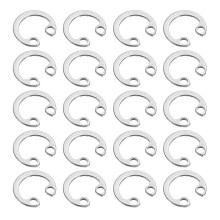 20Pcs 8mm Internal Retaining Ring Circlip, 304 Stainless Steel Internal Circlip Snap Rings C-Clips for Grooved Shafts Studs, Silver Tone