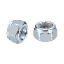 12Pcs 5/16"-24 Nylon Insert Hex Lock Nuts, Carbon Steel Self-Locking Nylon Insert Stop Nut for Industrial Construction Fasteners, White&White
