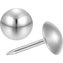 Upholstery Tacks Nail Pins Furniture, 100Pcs 9.5x17mm Thumb Tack Pins Assortment Kit Carbon Steel for Home Sofa DIY Decorative Nail Heads Nails, Silve