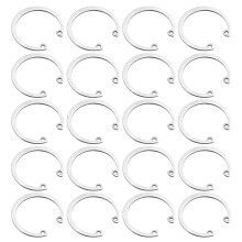 30Pcs 36mm Internal Retaining Ring Circlip, 304 Stainless Steel Internal Circlip Snap Rings C-Clips for Grooved Shafts Studs, Silver Tone