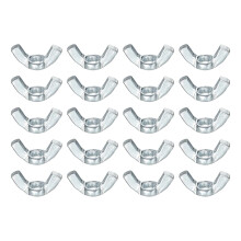 #10-32 Wing Nut 60 Pcs, Carbon Steel Butterfly Wing Nuts Fasteners Parts Hand Twist Tighten Wing Nuts for Machinery Electronic Equipment DIY, White