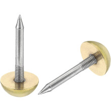 40Pcs Solid Brass Tacks, 12 mm Retro Upholstery Nails Tack for Furniture Decorative Push Pins for Sofa Wall Hanging, Gold