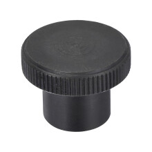 1/4"-20 Knurled Thumb Nuts, 1Pcs Carbon Steel High Head Female Threaded Round Grip Knob Locking Nuts Fasteners Nuts, Black