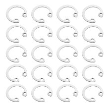 100Pcs 9mm Internal Retaining Ring Circlip, 304 Stainless Steel Internal Circlip Snap Rings C-Clips for Grooved Shafts Studs, Silver Tone