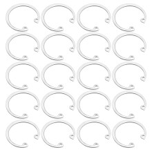 30Pcs 28mm Internal Retaining Ring Circlip, 304 Stainless Steel Internal Circlip Snap Rings C-Clips for Grooved Shafts Studs, Silver Tone