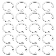 100Pcs 16mm Internal Retaining Ring Circlip, 304 Stainless Steel Internal Circlip Snap Rings C-Clips for Grooved Shafts Studs, Silver Tone