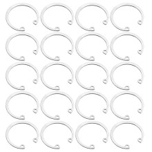 20Pcs 42mm Internal Retaining Ring Circlip, 304 Stainless Steel Internal Circlip Snap Rings C-Clips for Grooved Shafts Studs, Silver Tone
