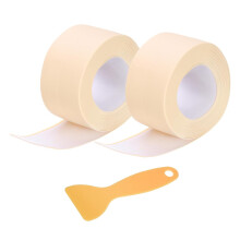2 Rolls Caulk Strip, 1.5" x 10.5Ft PVC Waterproof Self-Adhesive Sealing Tape for Kitchen Bathroom Toilet Sink Floor Corner Edge With Sealing Tool, Bei