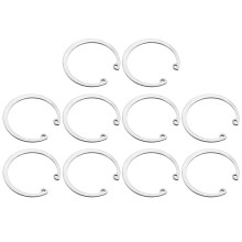 10Pcs 55mm Internal Retaining Ring Circlip, 304 Stainless Steel Internal Circlip Snap Rings C-Clips for Grooved Shafts Studs, Silver Tone